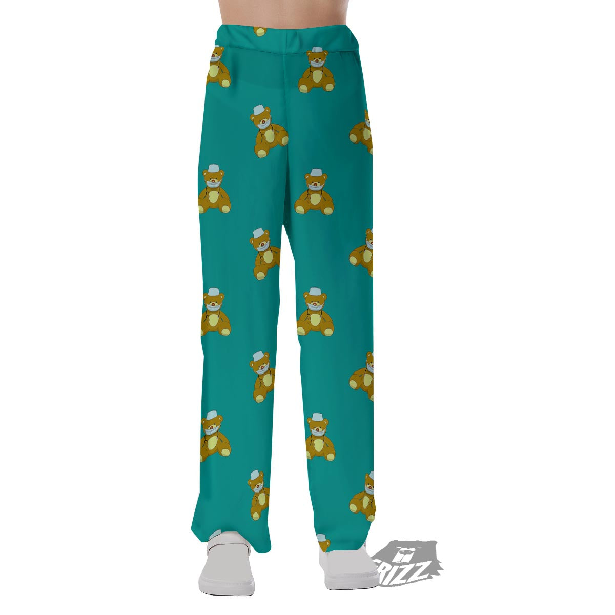 Doctor Teddy Bear Print Pattern Pajama Pants-grizzshop