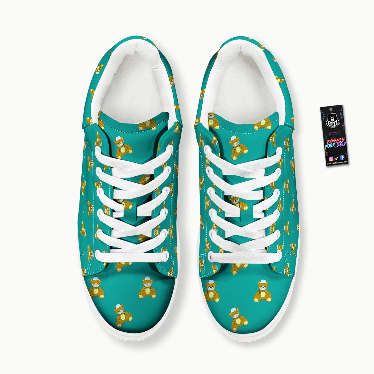 Doctor Teddy Bear Print Pattern Platform Shoes-grizzshop