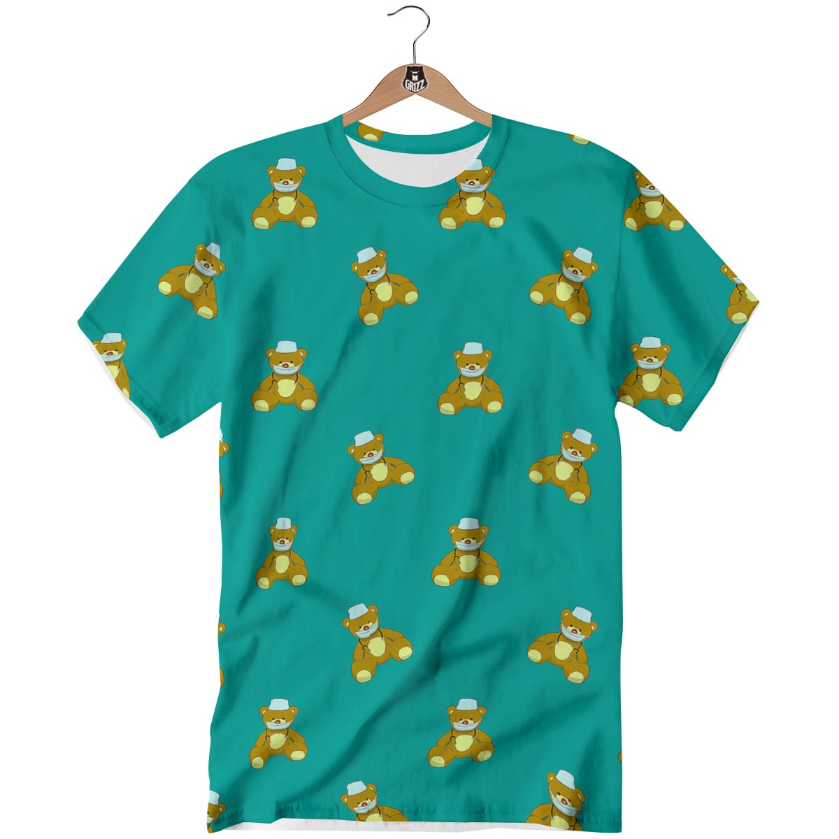 Doctor Teddy Bear Print Pattern T-Shirt-grizzshop