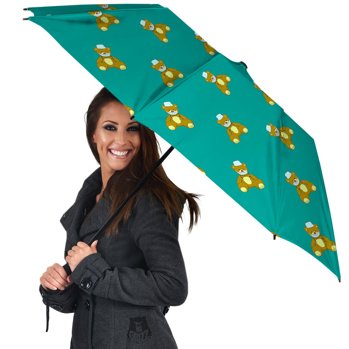 Doctor Teddy Bear Print Pattern Umbrella-grizzshop