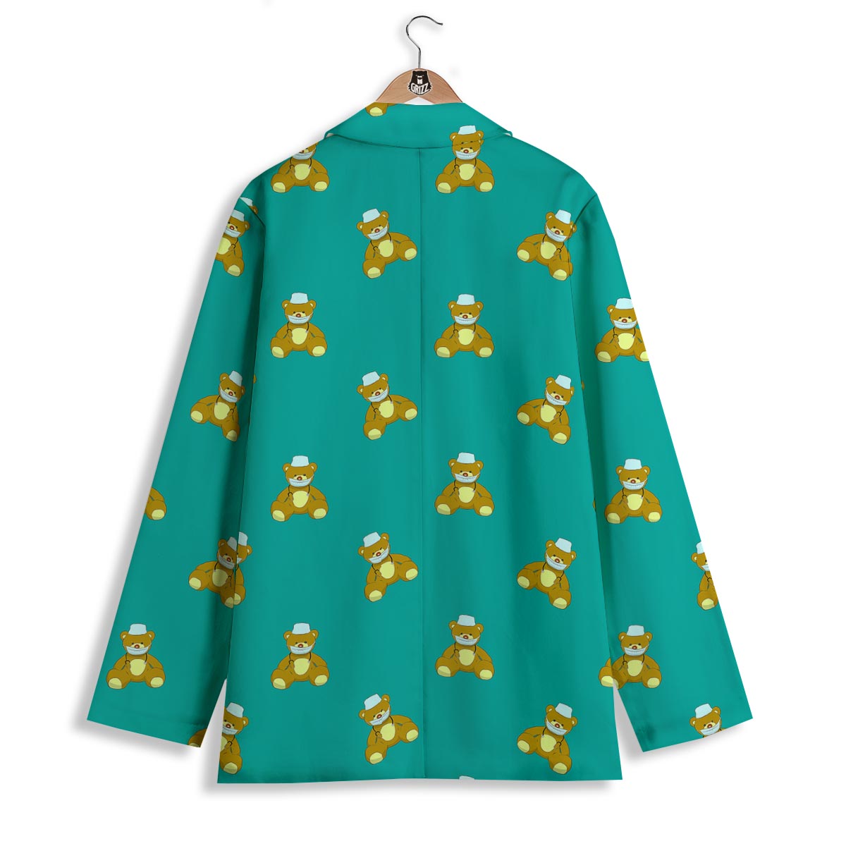 Doctor Teddy Bear Print Pattern Women's Blazer-grizzshop