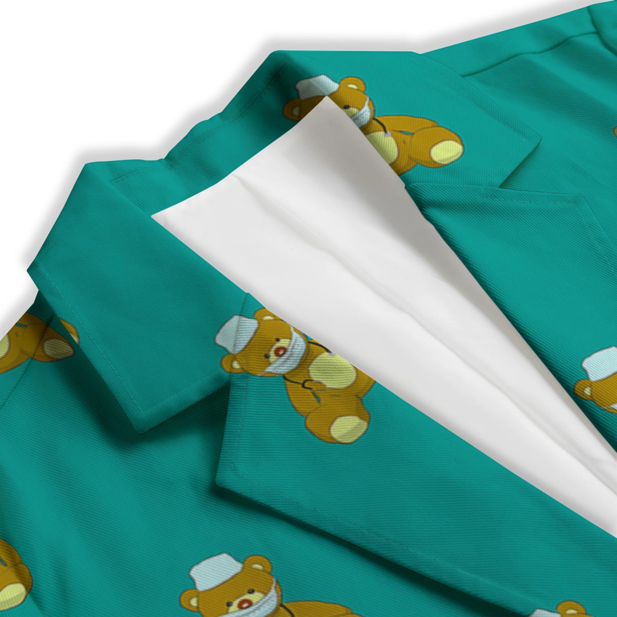 Doctor Teddy Bear Print Pattern Women's Blazer-grizzshop