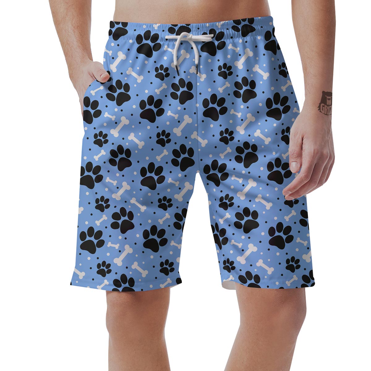 Dog Bone Paw Men's Shorts-grizzshop