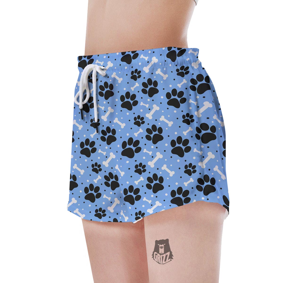 Dog Bone Paw Women's Shorts-grizzshop