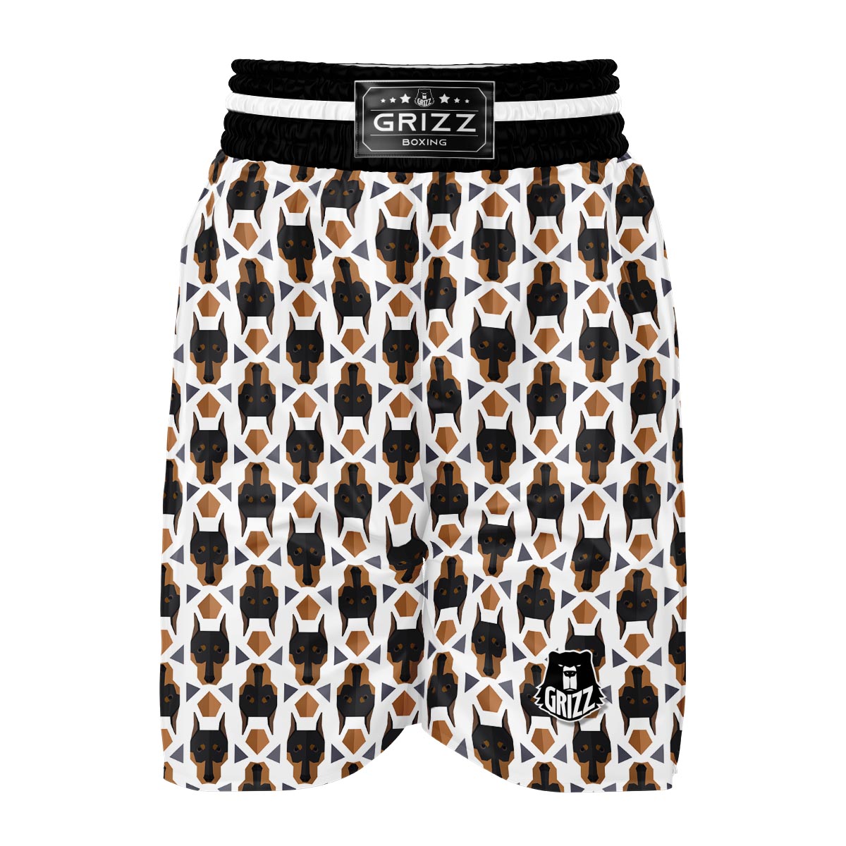 Dog Doberman Print Pattern Boxing Shorts-grizzshop