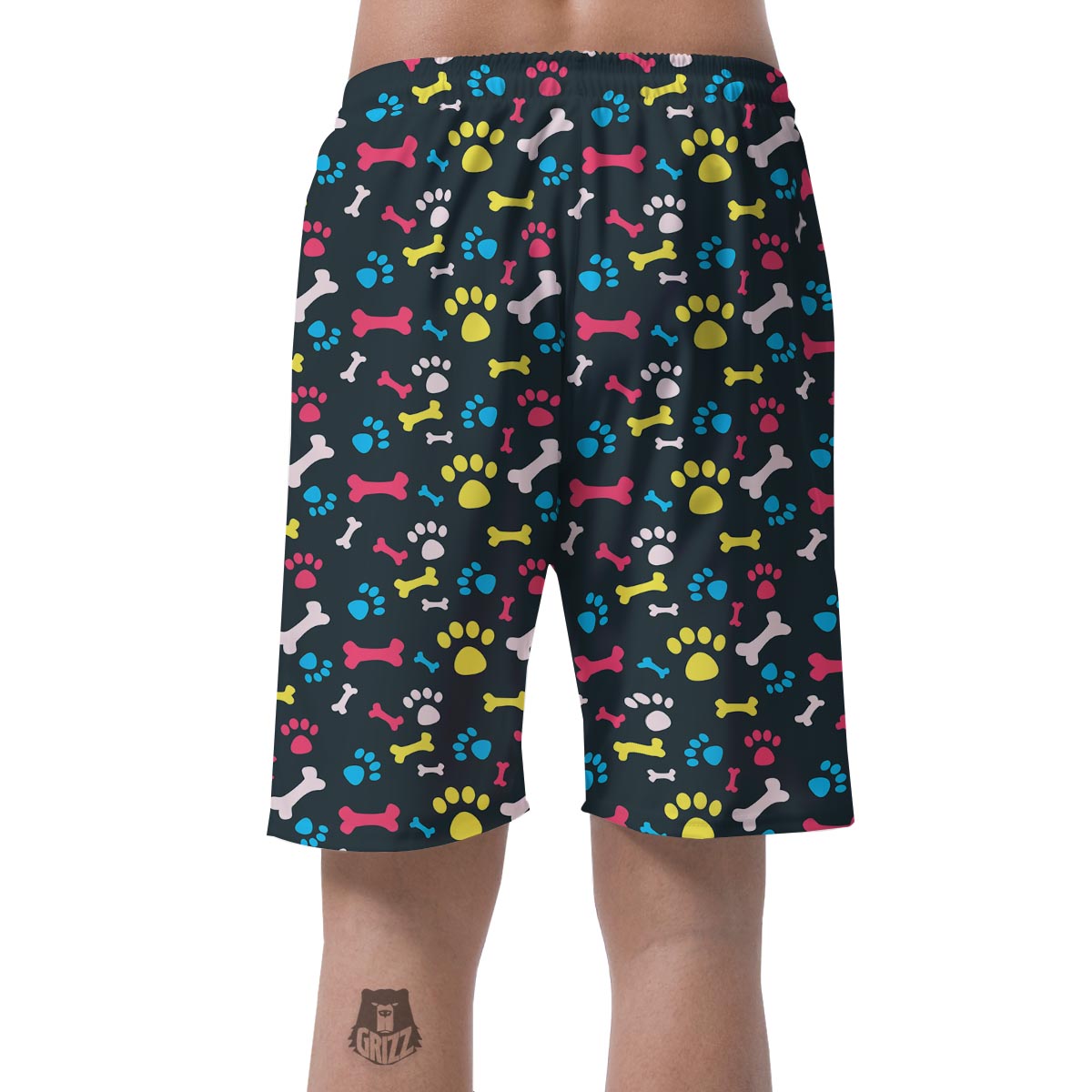 Dog Paw Print Men's Shorts-grizzshop