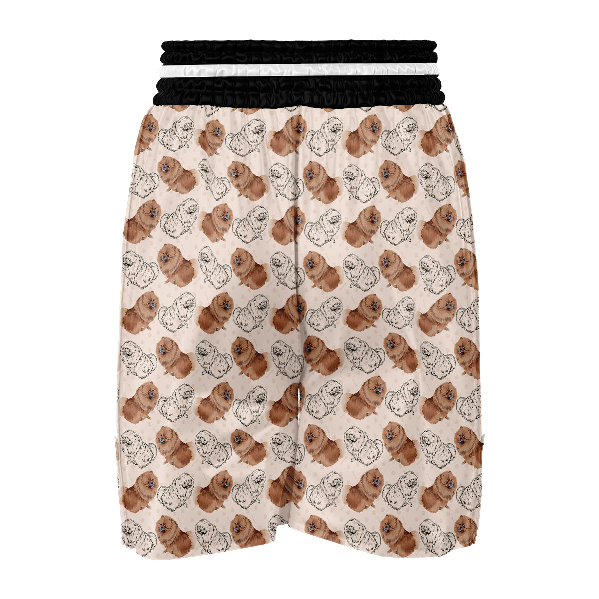 Dog Pomeranian Pattern Print Boxing Shorts-grizzshop