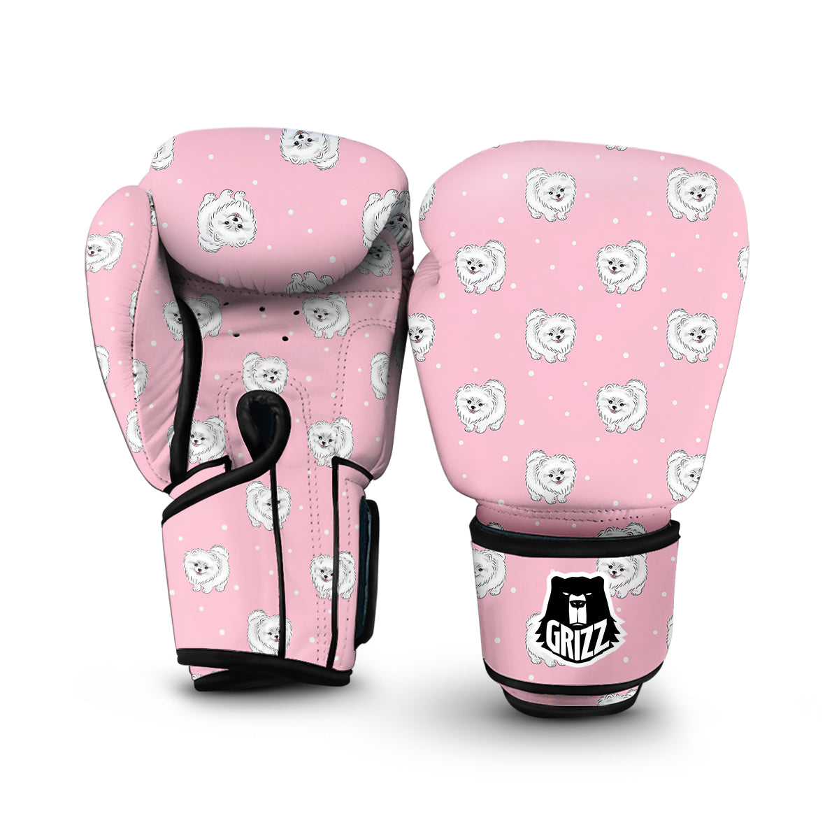 Dog Pomeranian Print Pattern Boxing Gloves-grizzshop