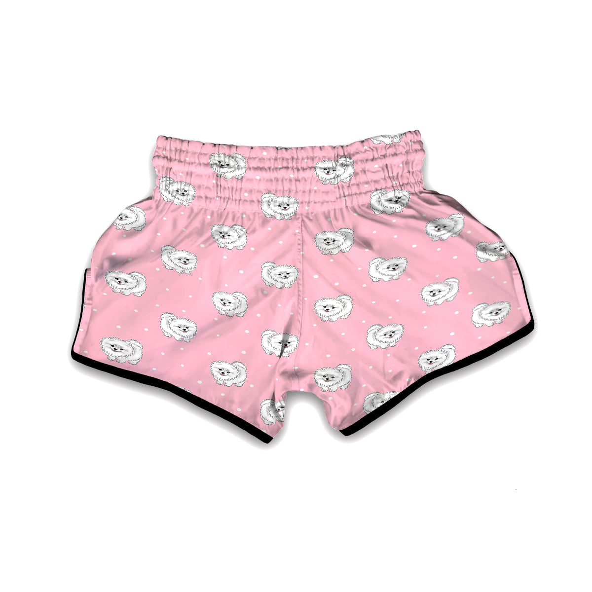 Dog Pomeranian Print Pattern Muay Thai Boxing Shorts-grizzshop