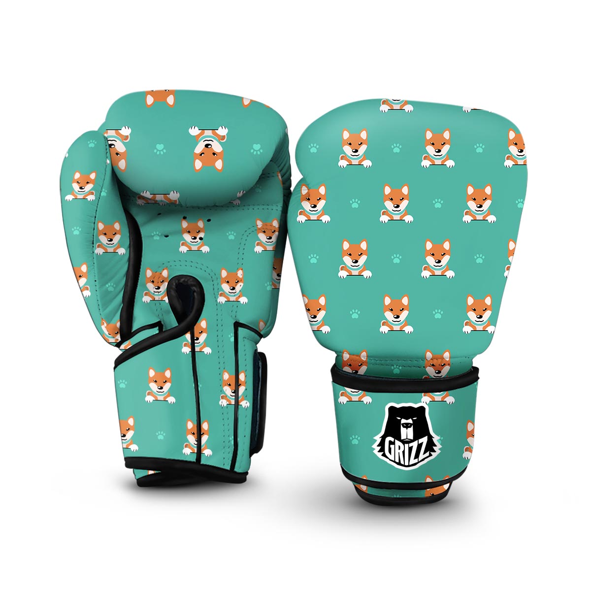 Dog Pupppy Shiba Inu Print Pattern Boxing Gloves-grizzshop