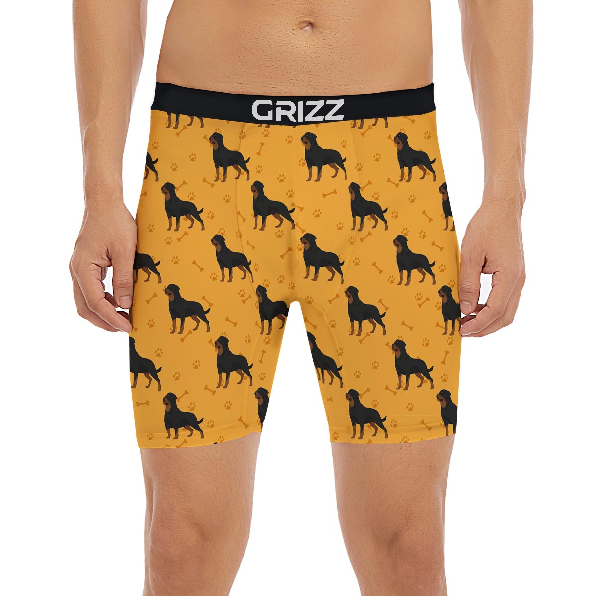 Dog Rottweiler Print Pattern Boxer Briefs-grizzshop
