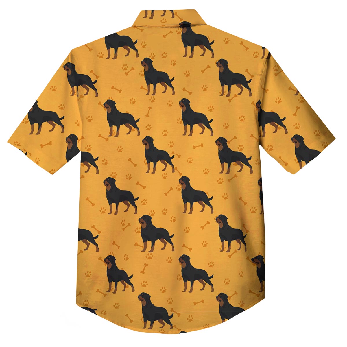 Dog Rottweiler Print Pattern Button Up Shirt-grizzshop
