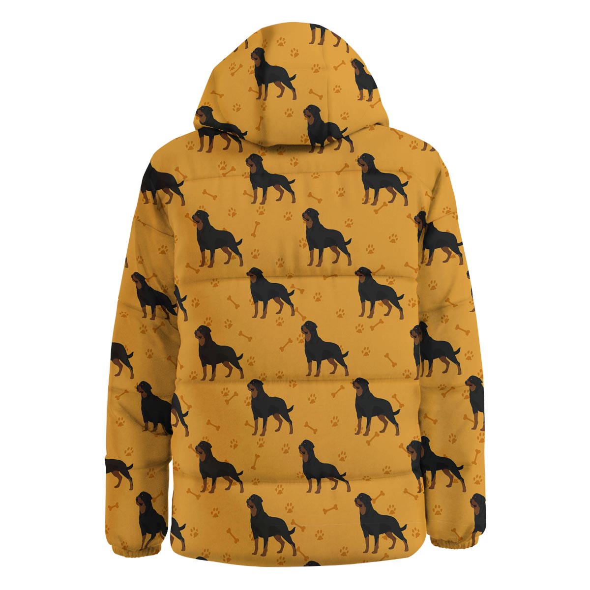 Dog Rottweiler Print Pattern Down Jacket-grizzshop