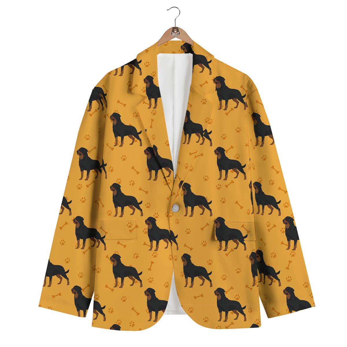 Dog Rottweiler Print Pattern Men's Blazer-grizzshop