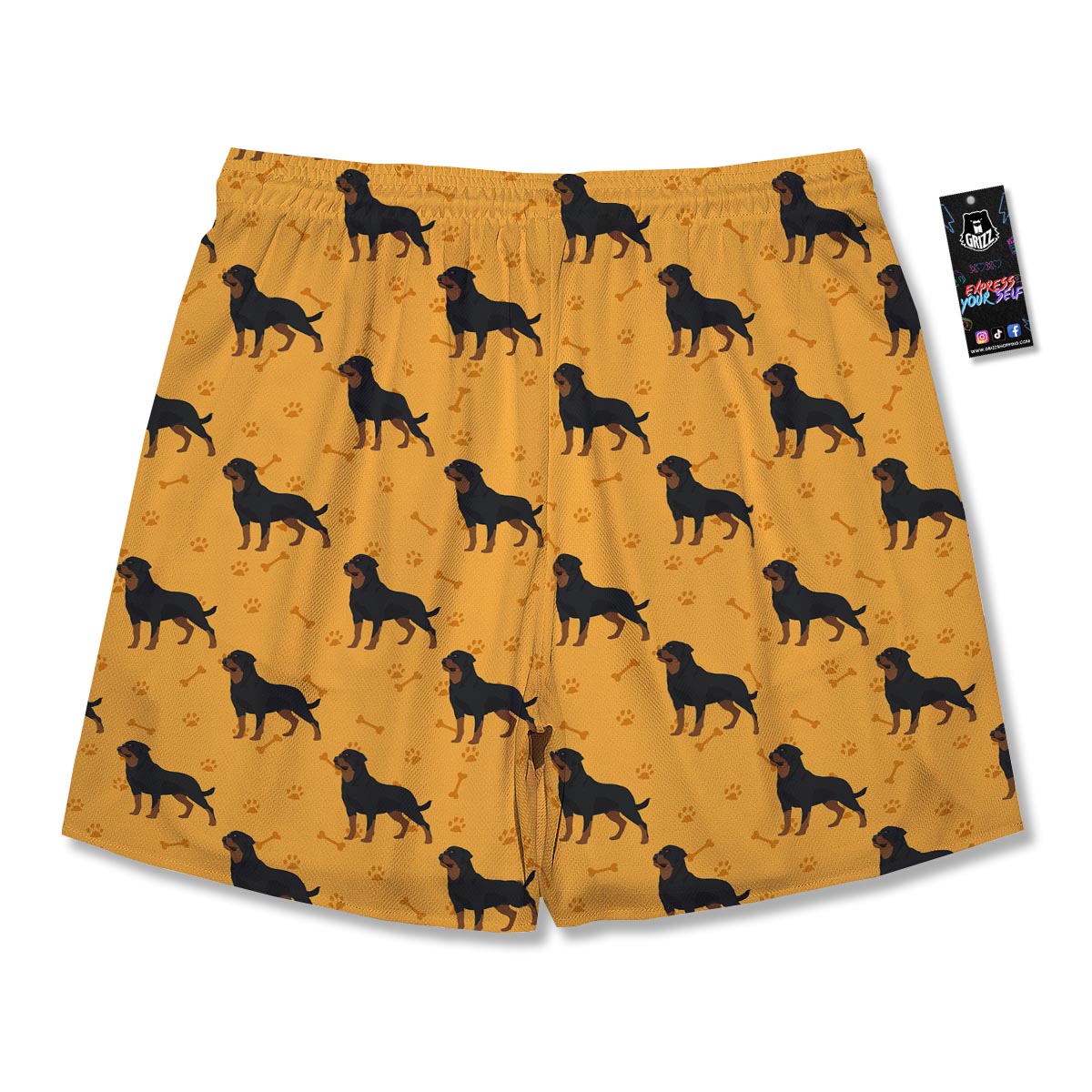 Dog Rottweiler Print Pattern Men's Running Shorts-grizzshop