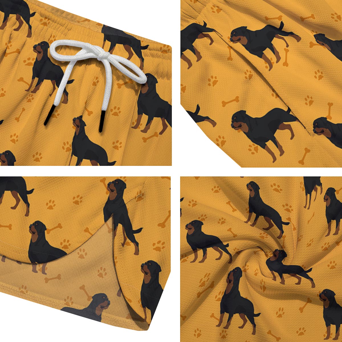 Dog Rottweiler Print Pattern Men's Running Shorts-grizzshop