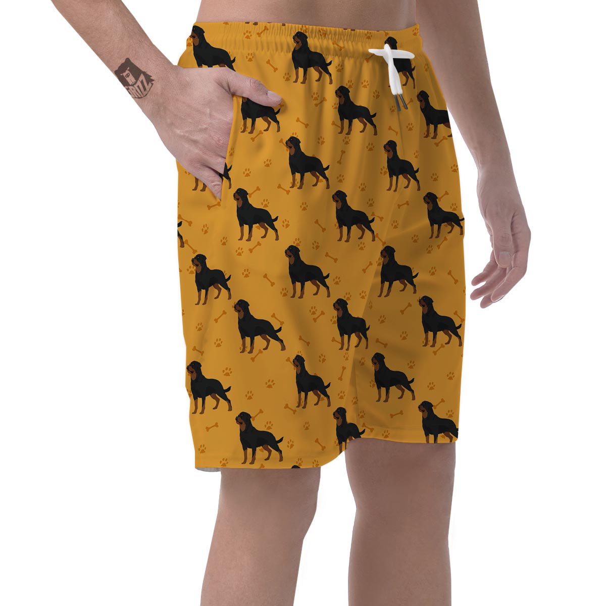 Dog Rottweiler Print Pattern Men's Shorts-grizzshop