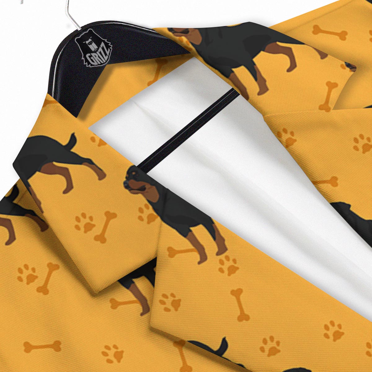 Dog Rottweiler Print Pattern Men's Sport Coat-grizzshop