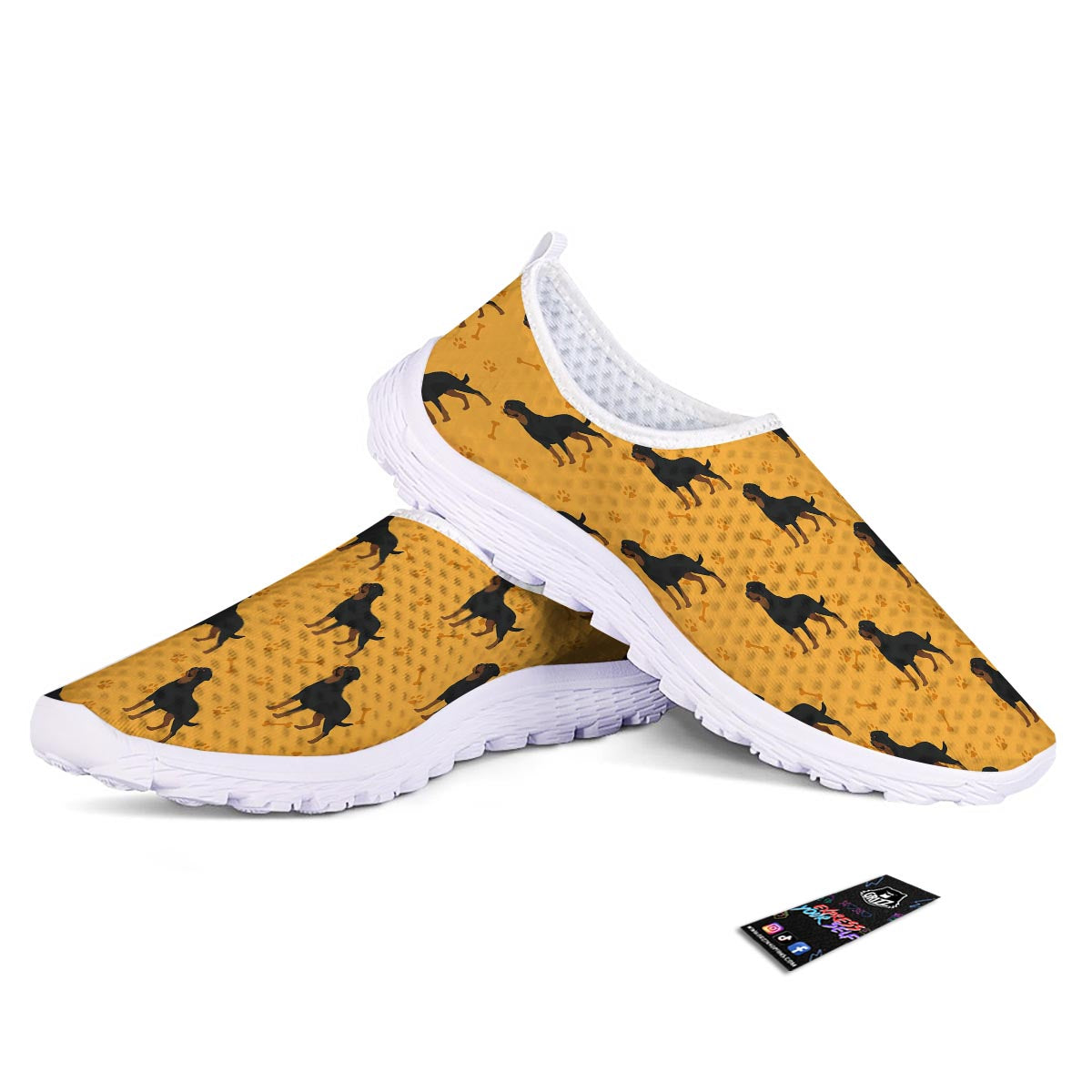 Dog Rottweiler Print Pattern Nurse Shoes-grizzshop