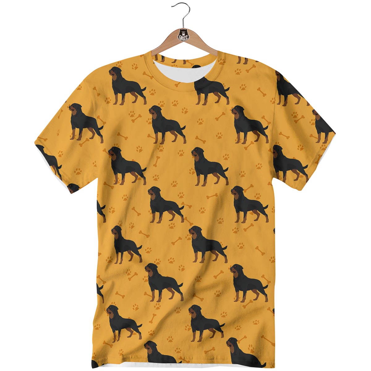 Dog Rottweiler Print Pattern T-Shirt-grizzshop