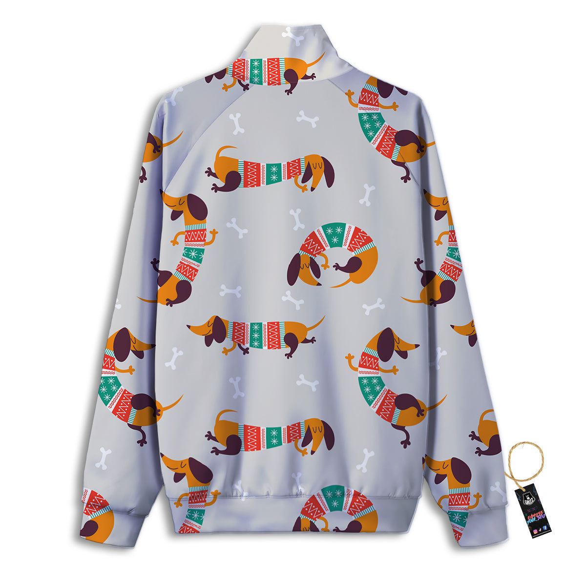 Dog Rottweiler Print Pattern Track Jacket-grizzshop