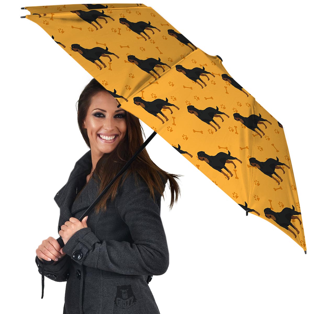 Dog Rottweiler Print Pattern Umbrella-grizzshop