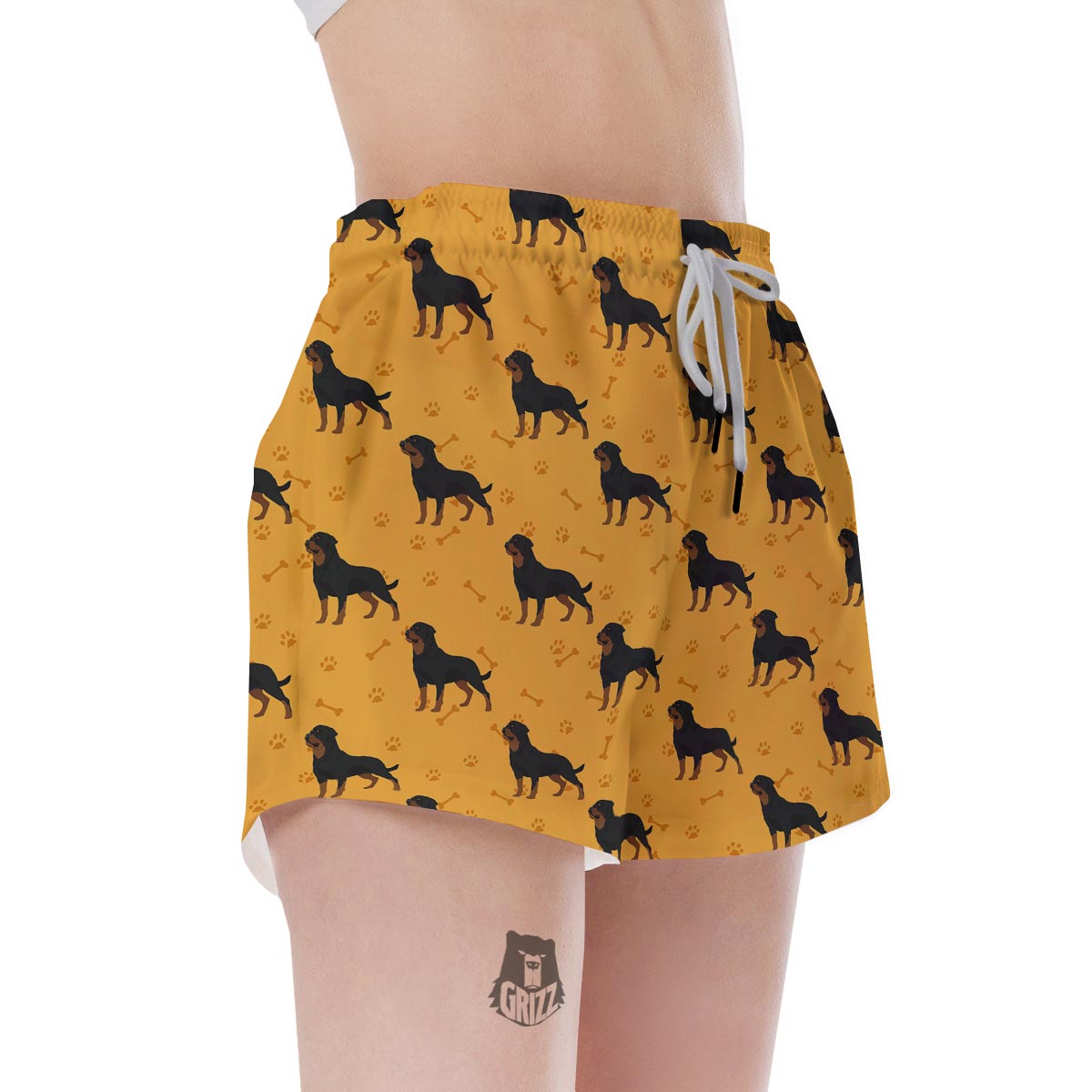Dog Rottweiler Print Pattern Women's Shorts-grizzshop