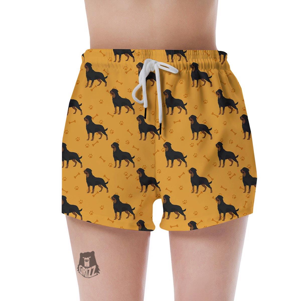 Dog Rottweiler Print Pattern Women's Shorts-grizzshop