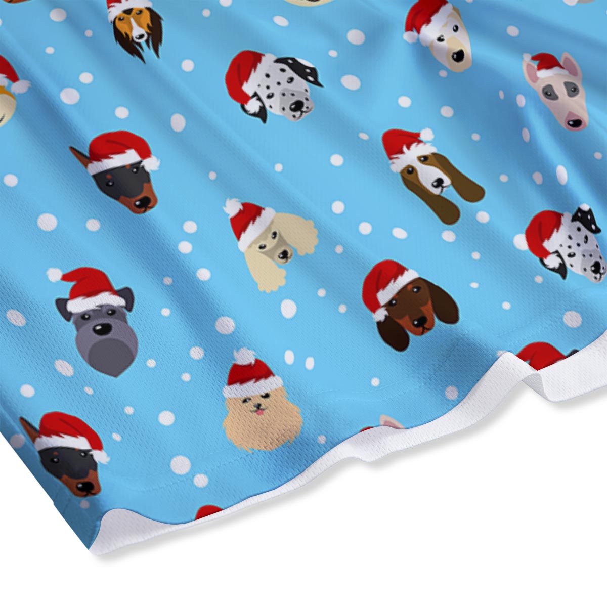 Dog Santa Print Pattern Mesh Shorts-grizzshop