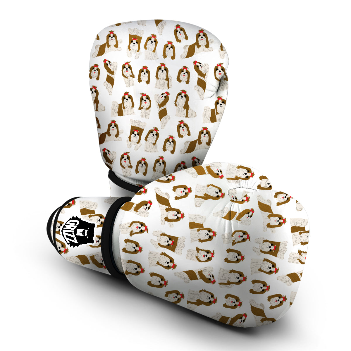 Dog Shih Tzu Pattern Print Boxing Gloves-grizzshop