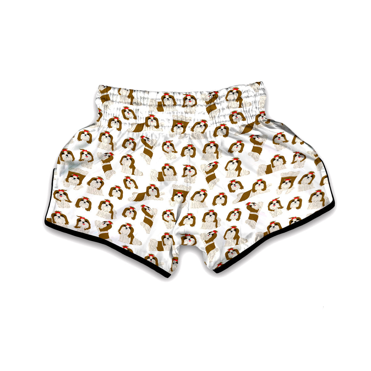 Dog Shih Tzu Pattern Print Muay Thai Boxing Shorts-grizzshop