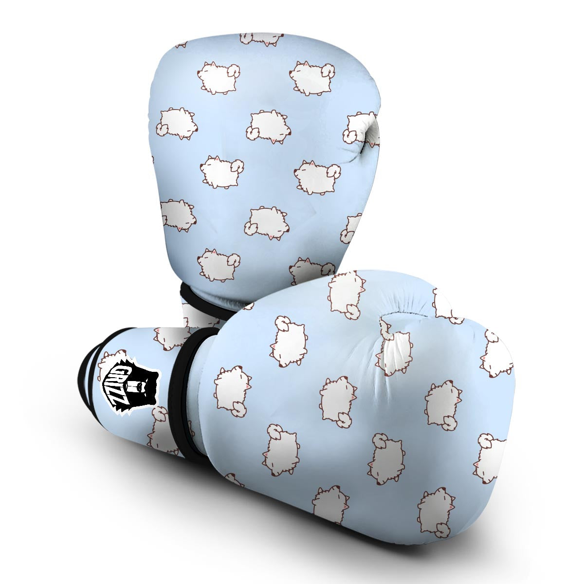 Dog Somoyed Pattern Print Boxing Gloves-grizzshop