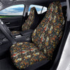 Dogs Old School Tattoo Print Pattern Car Seat Covers-grizzshop