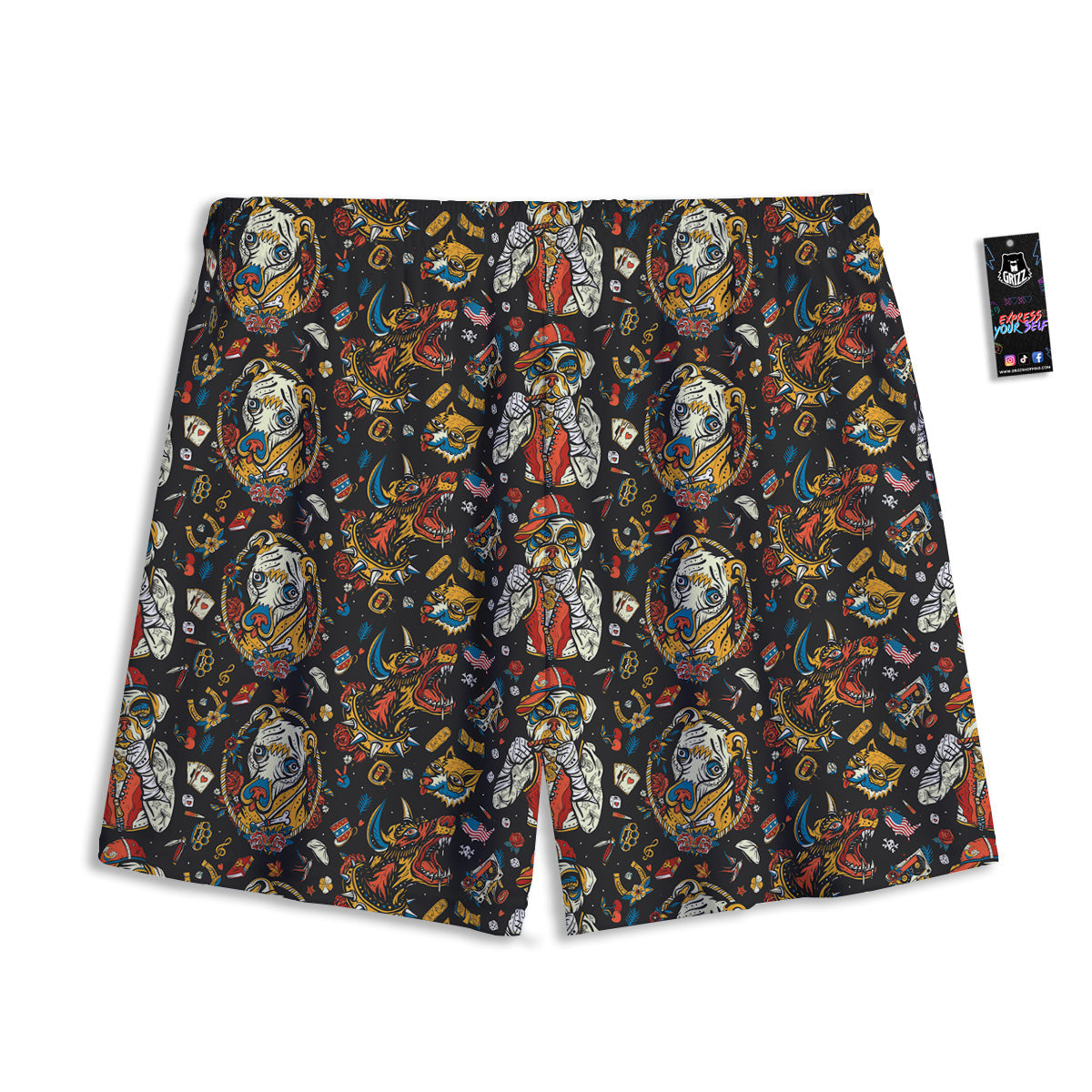 Green Desert Camouflage Print Mesh Shorts