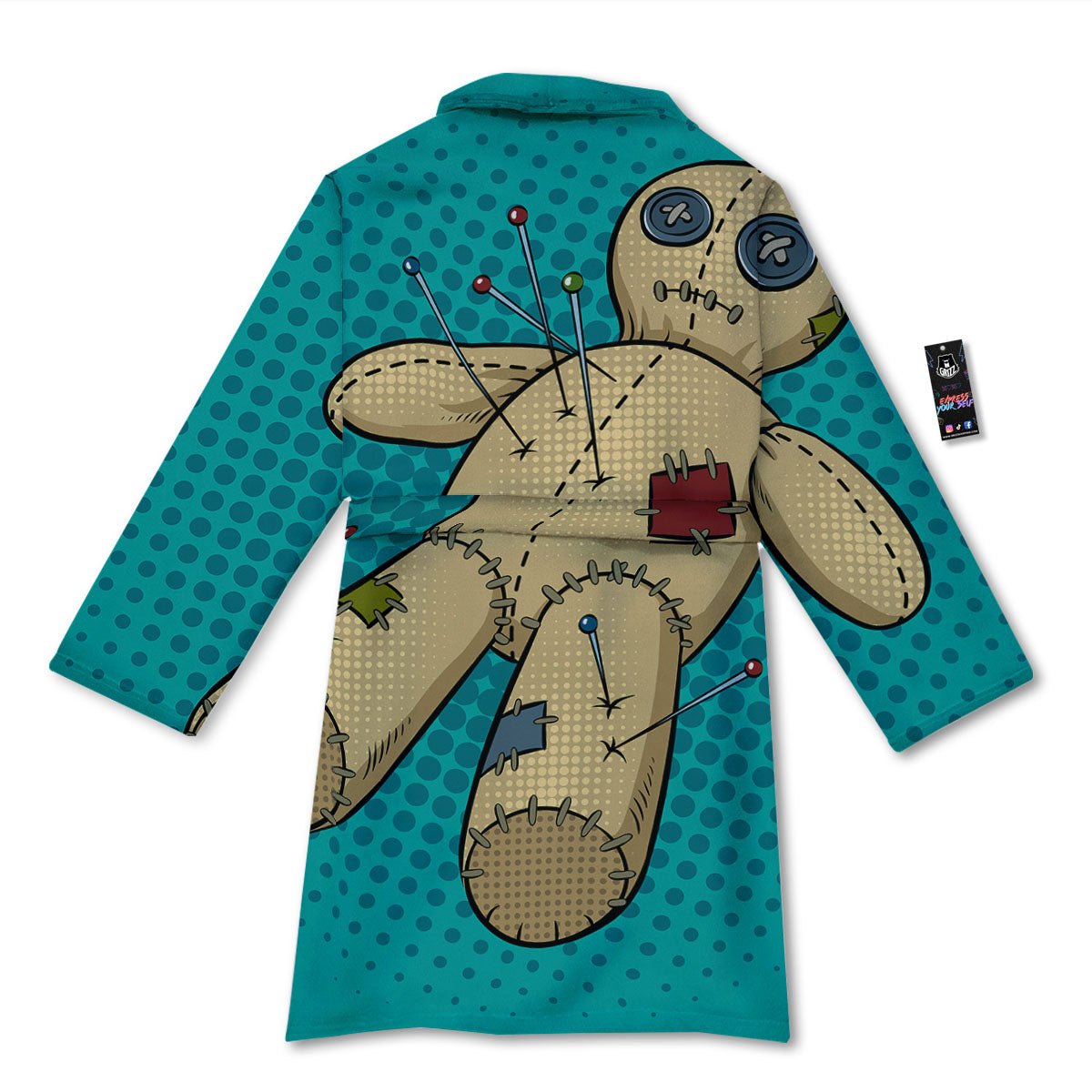Doll Voodoo Print Bathrobe-grizzshop