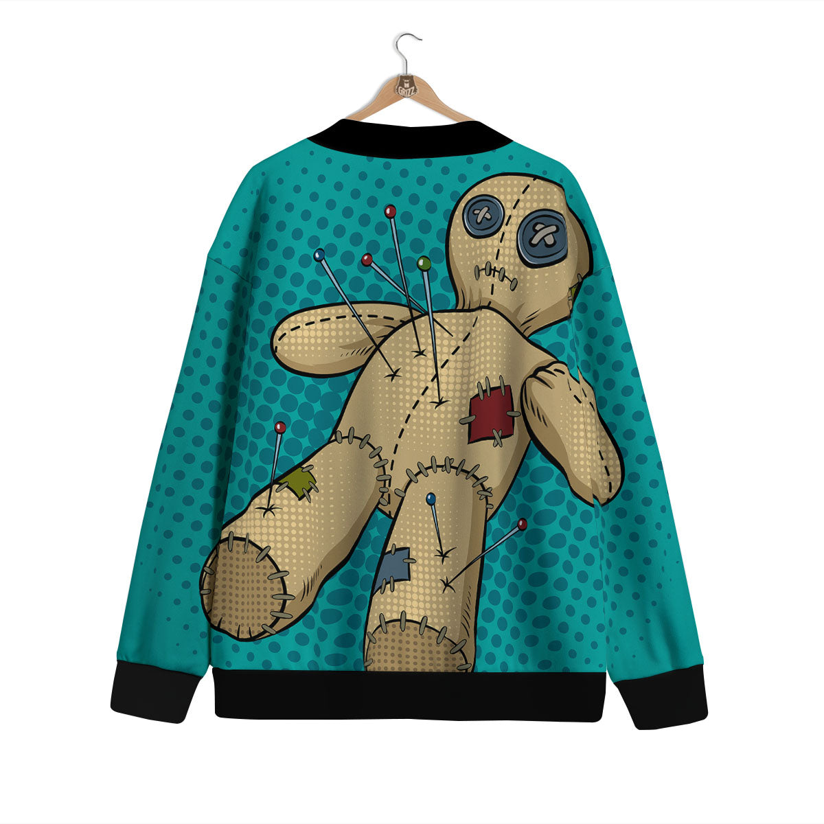 Doll Voodoo Print Cardigan-grizzshop
