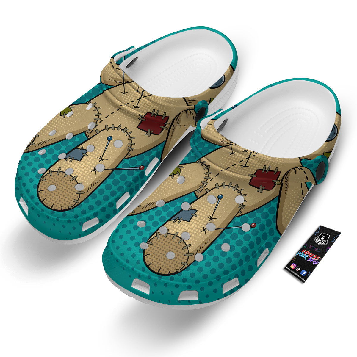 Doll Voodoo Print Clog-grizzshop