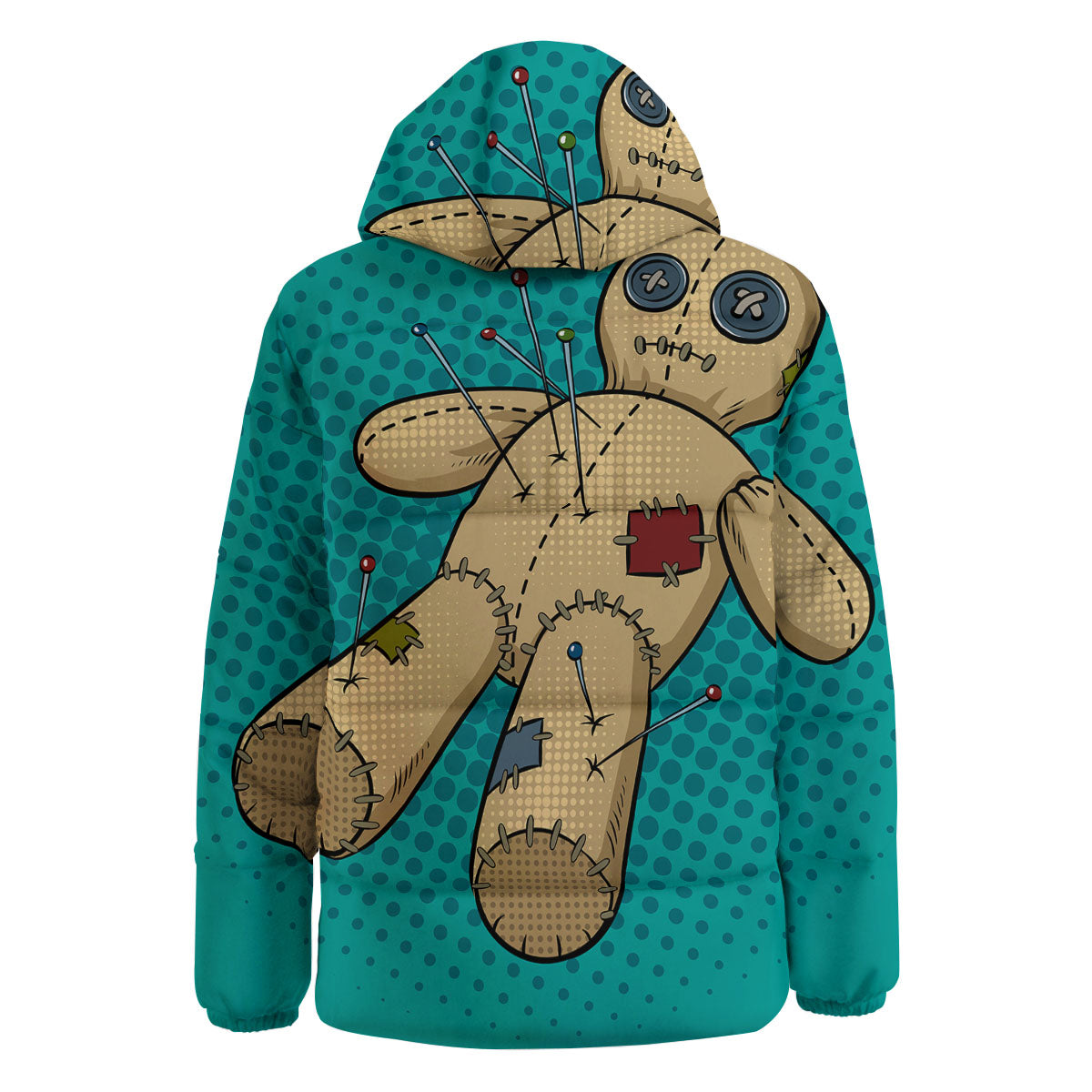 Doll Voodoo Print Down Jacket-grizzshop