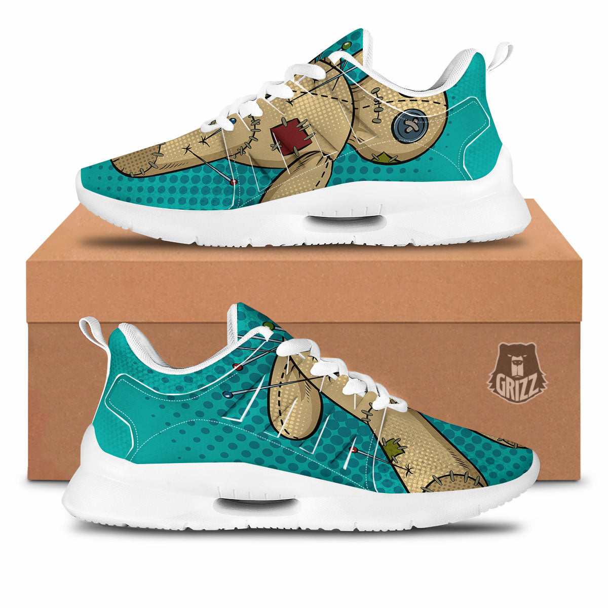 Doll Voodoo Print Tennis Shoes-grizzshop