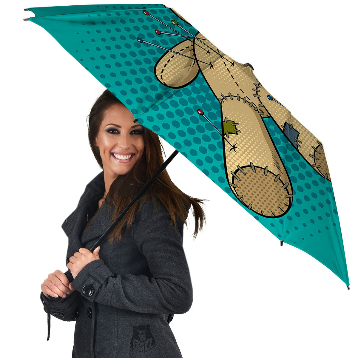 Doll Voodoo Print Umbrella-grizzshop