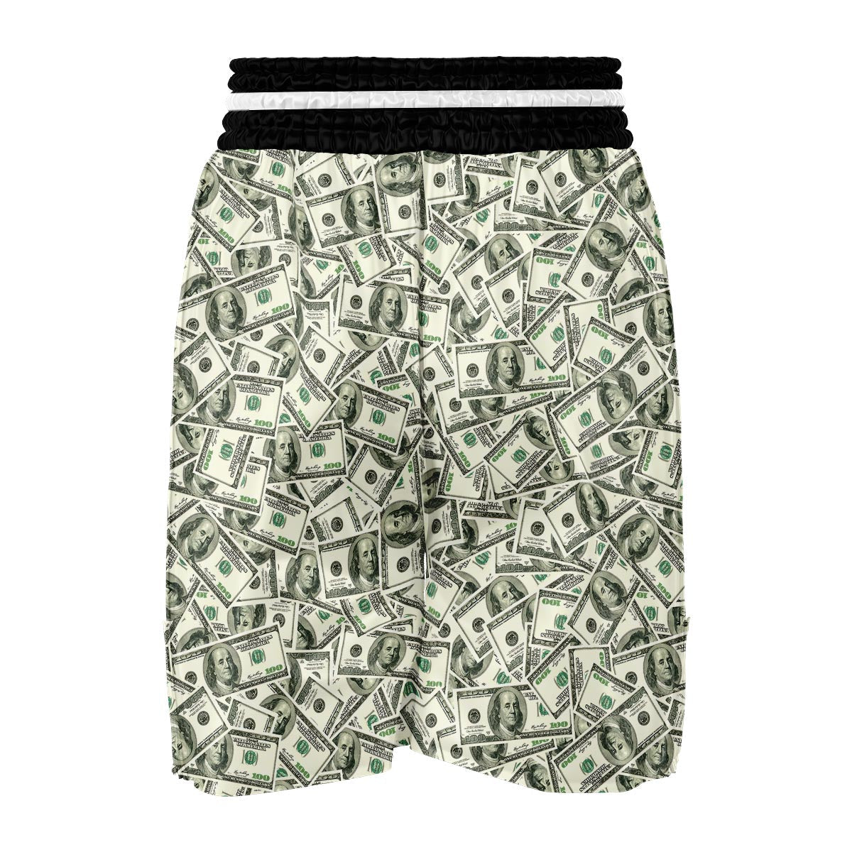 Dollar Money Pattern Print Boxing Shorts-grizzshop