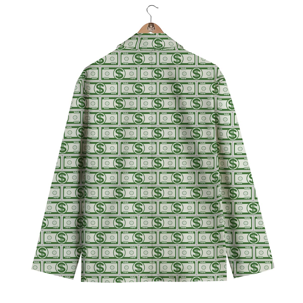 Dollar Money Print Pattern Men's Blazer-grizzshop