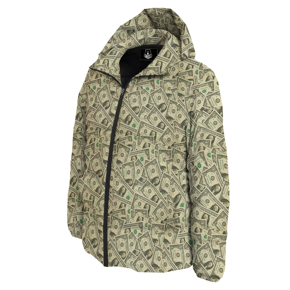 Dollars Vintagecolor Print Down Jacket-grizzshop