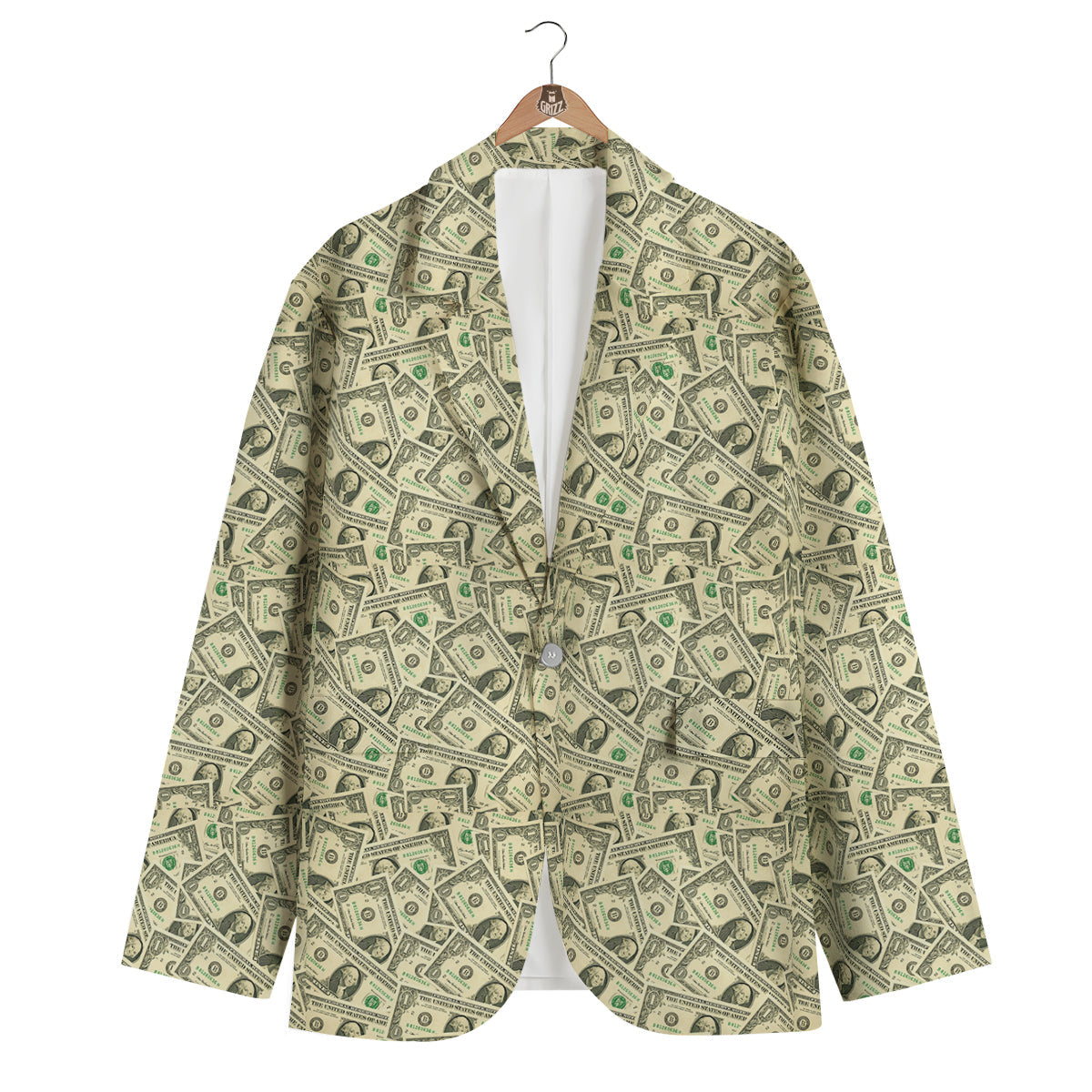 Dollars Vintagecolor Print Men's Blazer-grizzshop