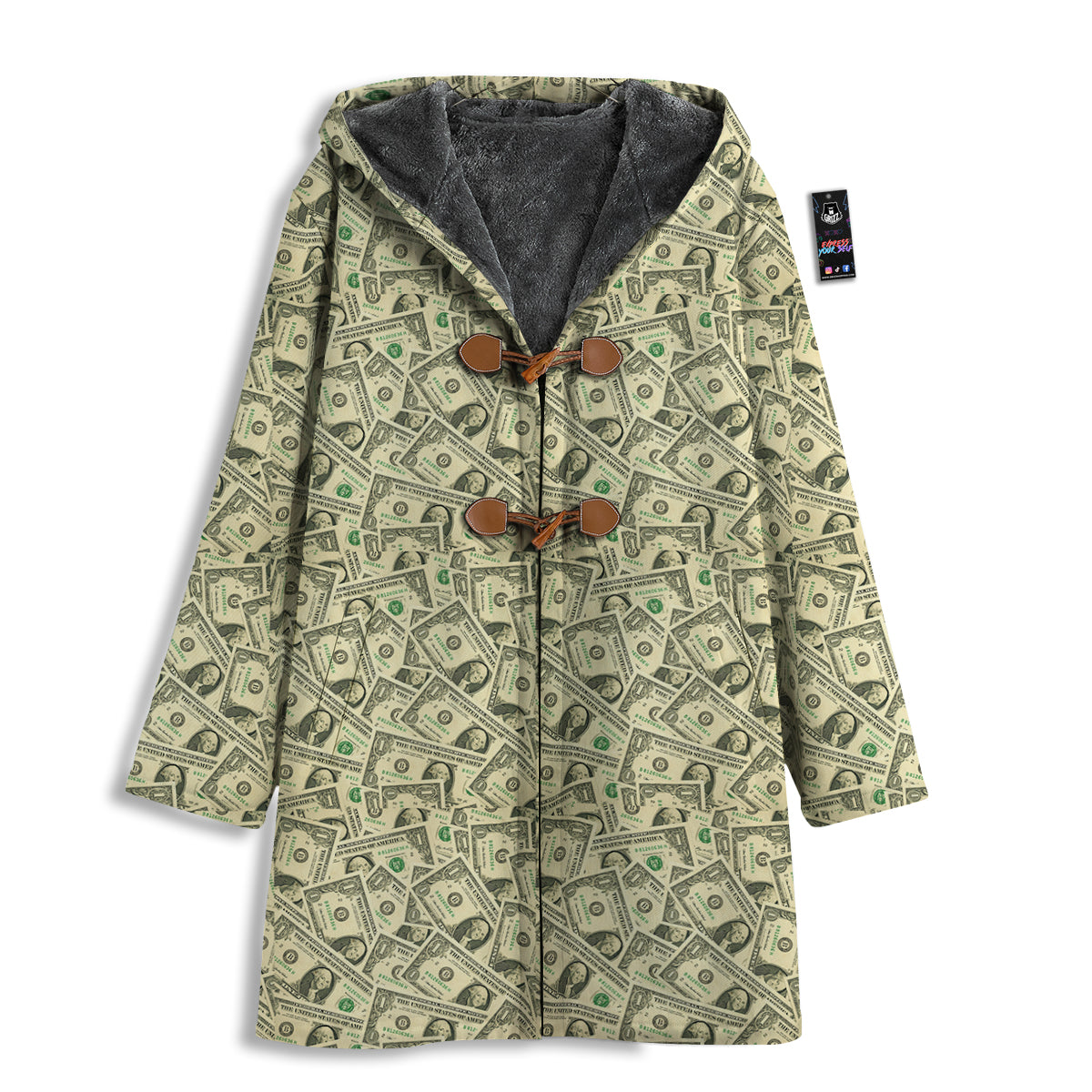 Dollars Vintagecolor Print Men's Windbreaker Jacket-grizzshop
