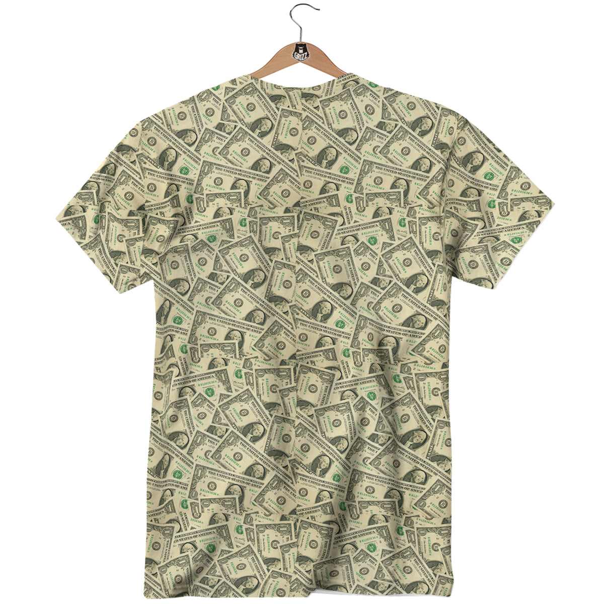 Dollars Vintagecolor Print T-Shirt-grizzshop