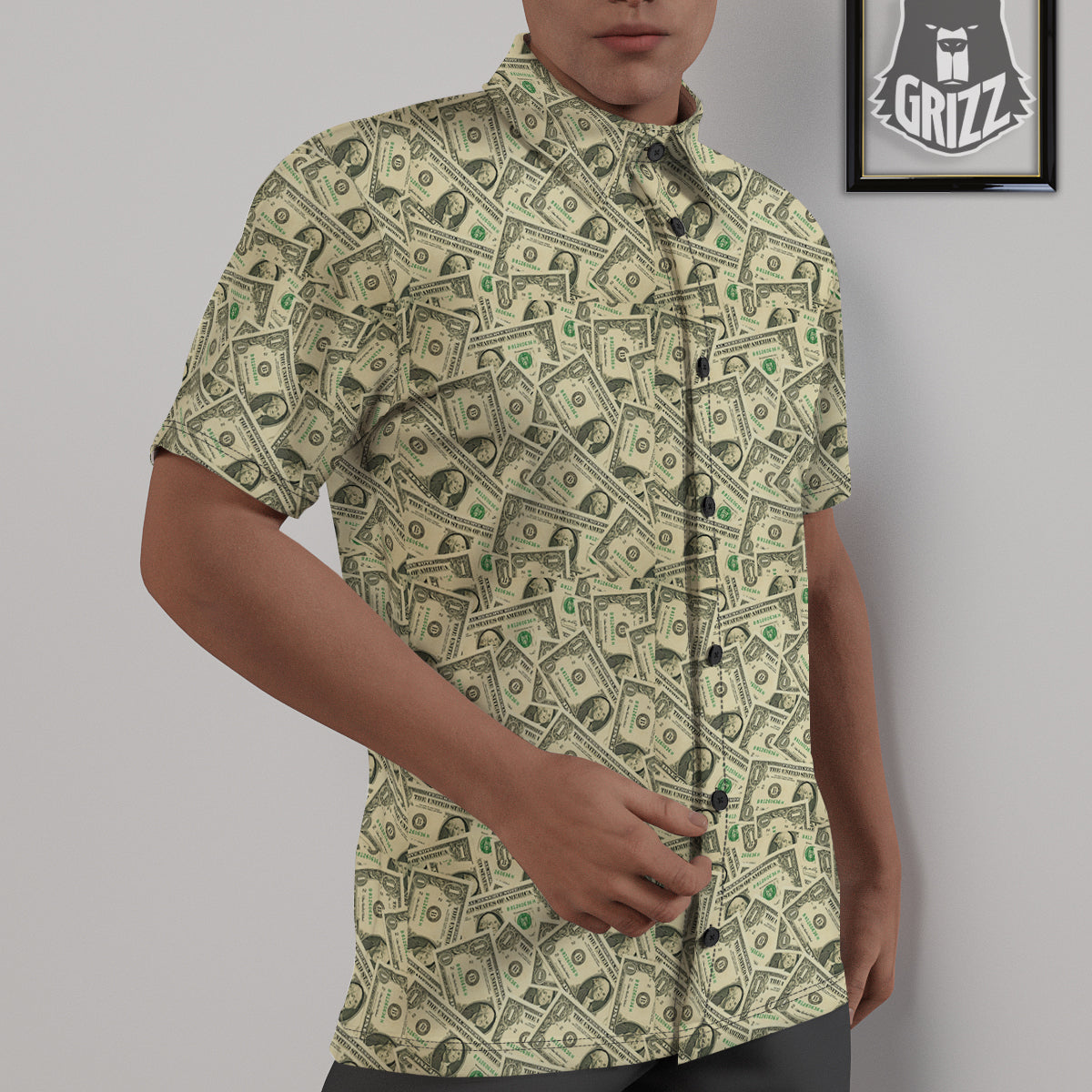 Dollars Vintagecolor Print Untucked Shirts-grizzshop