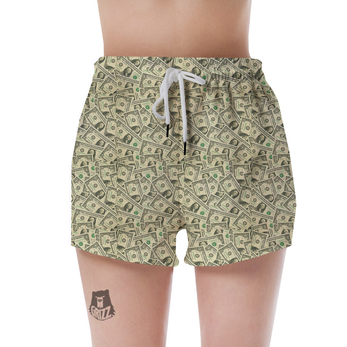 Dollars Vintagecolor Print Women's Shorts-grizzshop