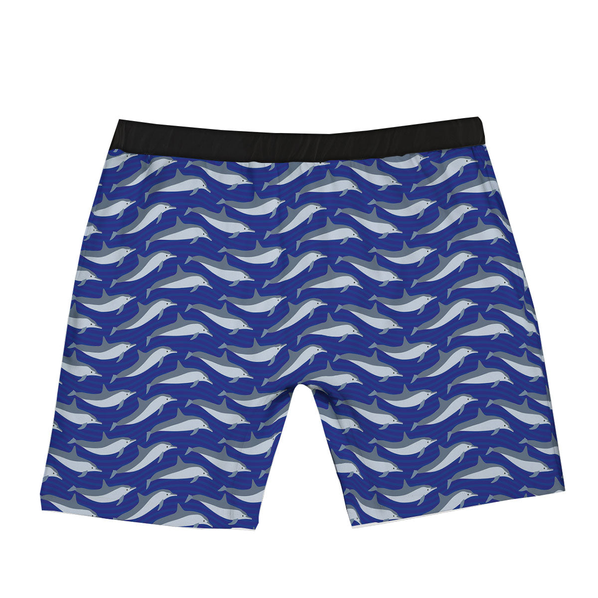 Dolphin And Waves Print Pattern Boxer Briefs-grizzshop