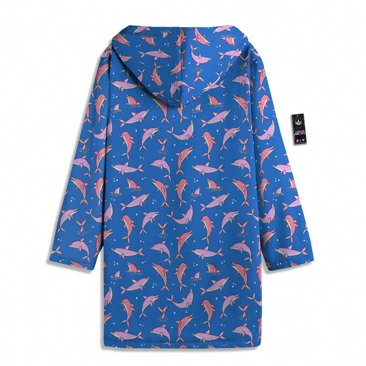 Dolphin Colorful Print Pattern Men's Windbreaker Jacket-grizzshop